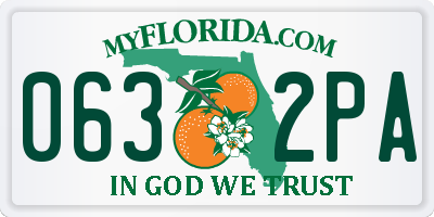 FL license plate 0632PA