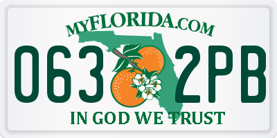 FL license plate 0632PB