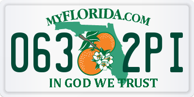 FL license plate 0632PI