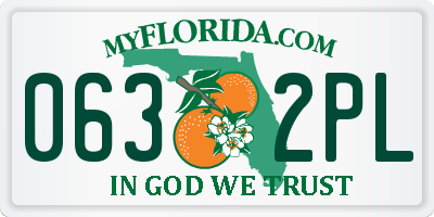 FL license plate 0632PL