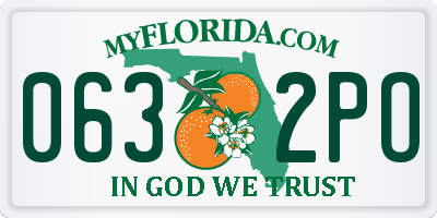 FL license plate 0632PO