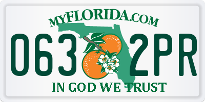 FL license plate 0632PR