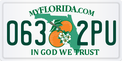 FL license plate 0632PU
