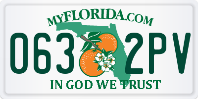 FL license plate 0632PV