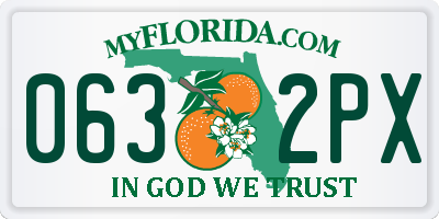 FL license plate 0632PX