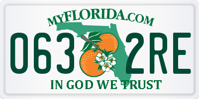 FL license plate 0632RE