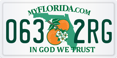 FL license plate 0632RG
