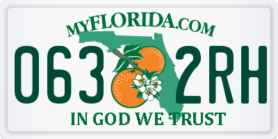FL license plate 0632RH