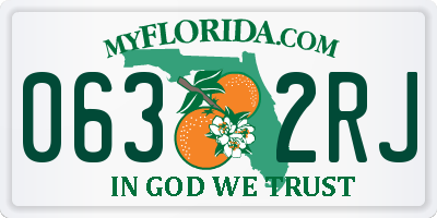 FL license plate 0632RJ