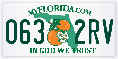 FL license plate 0632RV