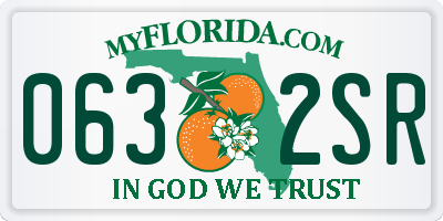 FL license plate 0632SR