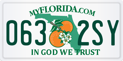 FL license plate 0632SY