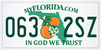 FL license plate 0632SZ