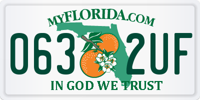 FL license plate 0632UF