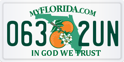 FL license plate 0632UN