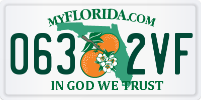 FL license plate 0632VF