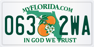 FL license plate 0632WA