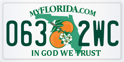 FL license plate 0632WC