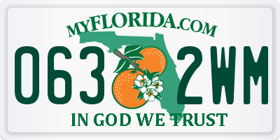 FL license plate 0632WM