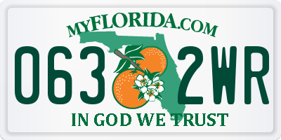 FL license plate 0632WR