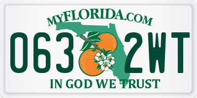 FL license plate 0632WT