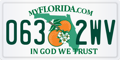 FL license plate 0632WV