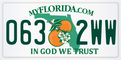 FL license plate 0632WW