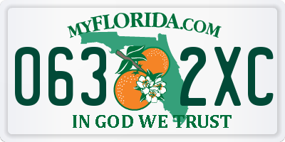 FL license plate 0632XC