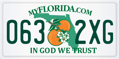 FL license plate 0632XG