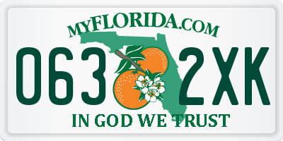 FL license plate 0632XK