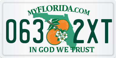 FL license plate 0632XT