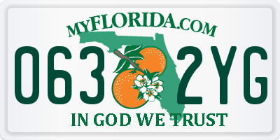 FL license plate 0632YG
