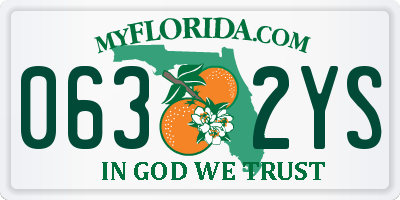 FL license plate 0632YS