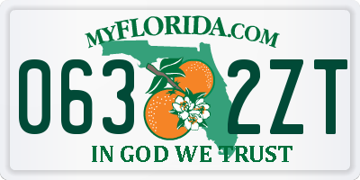 FL license plate 0632ZT