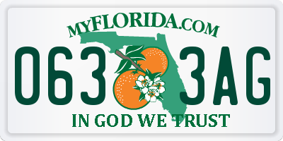 FL license plate 0633AG