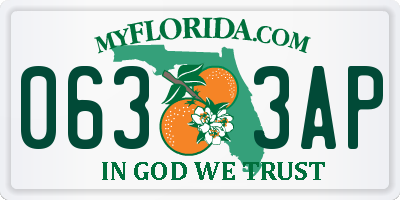 FL license plate 0633AP