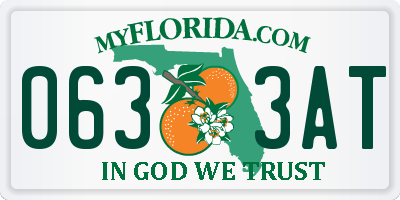 FL license plate 0633AT