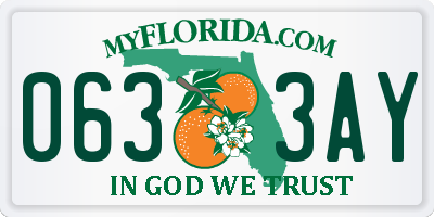 FL license plate 0633AY
