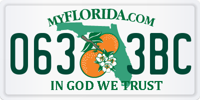 FL license plate 0633BC