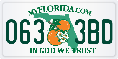 FL license plate 0633BD