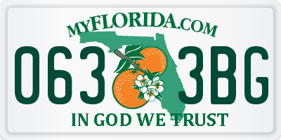 FL license plate 0633BG