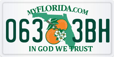 FL license plate 0633BH