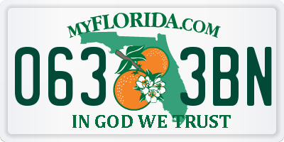 FL license plate 0633BN