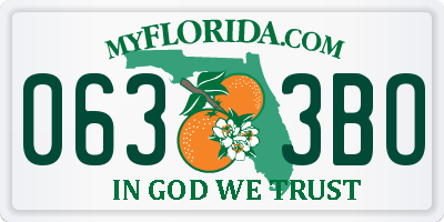 FL license plate 0633BO