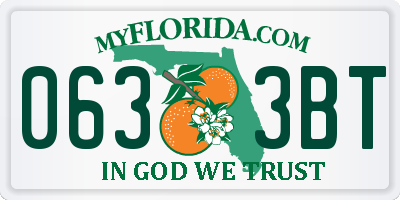 FL license plate 0633BT