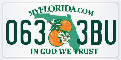 FL license plate 0633BU