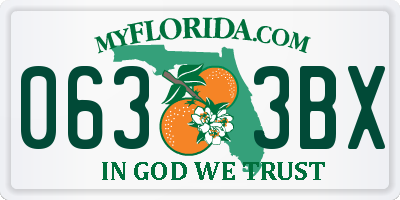 FL license plate 0633BX