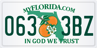 FL license plate 0633BZ