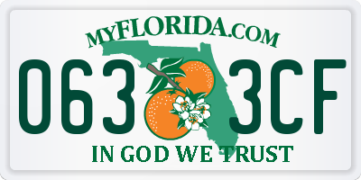 FL license plate 0633CF