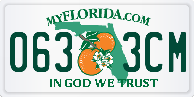 FL license plate 0633CM